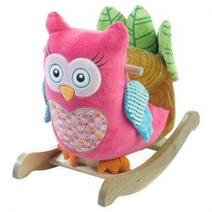 Rockabye Owlivia Pink Owl Rocker